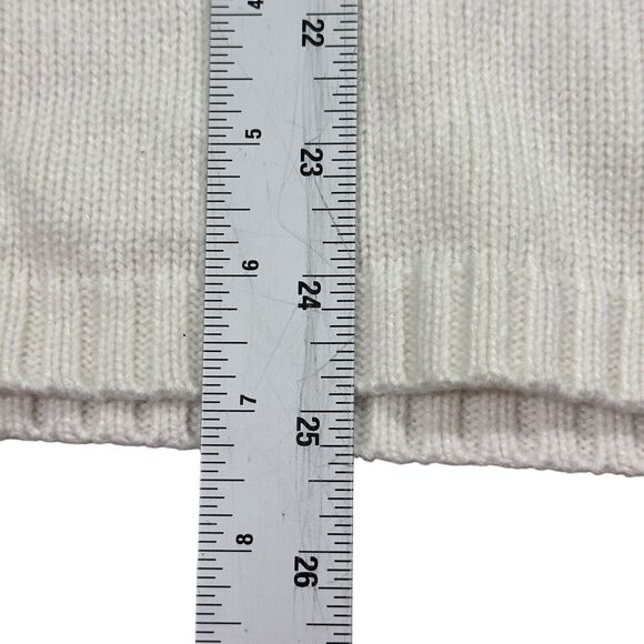 CJ Banks Sweater Women's 2X Ivory Hand Embroidered Beaded Sequin Pullover Retro - Picture 8 of 9